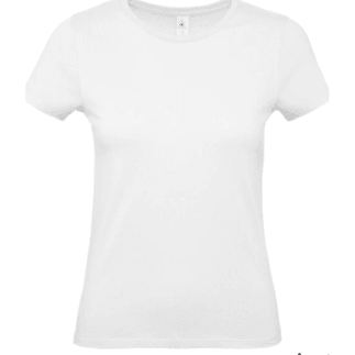 T-SHIRT-BC-E-150F WE T-Shirt B&C E 150 Damen Weiß