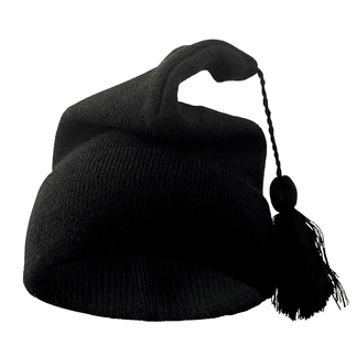 Zipfelmütze Acryl-Zipfelmütze schwarz