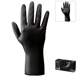 CLEAN MONKEY Schwarzer Einweg-Handschuh aus Nitril